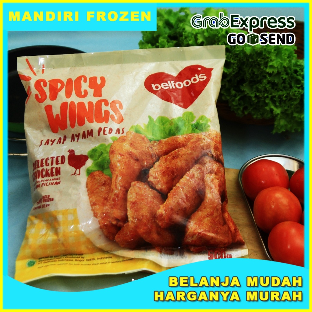 

BELFOODS Spicy Wings 500gr - Daging Sayap Ayam Pedas
