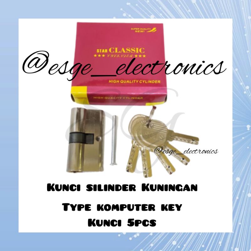 SILINDER KUNCI PINTU RUMAH BESAR ANAK KUNCI PINTU SILINDER PINTU BESAR ANAK LUBANG KUNCI PINTU BESAR ANAK SILINDER HANDLE KUNCI PINTU SILINDER 60MM CYLINDER KNOB PINTU ANAK KUNCI PINTU RUMAH BESAR CYLINDER PINTU RUMAH COMPUTER 5 PCS ANAK KUNCI CLASSIC