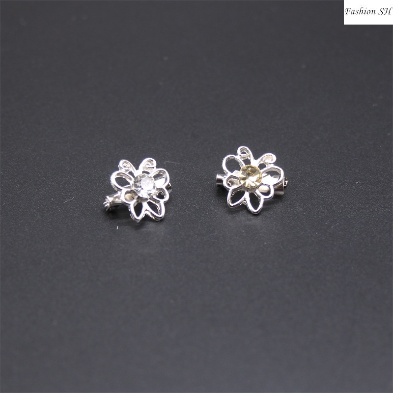 12pcs Bros Pin Butterfly Kecil Hias Kristal Untuk Aksesoris Scarf Wanita M70047