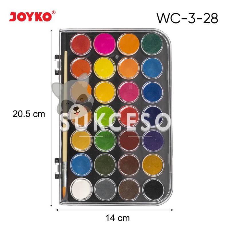 

Joyko Water Color WC-3-28 Warna / Watercolor Set Cat Air Joyko