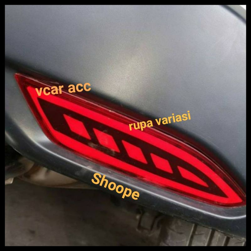 rear reflektor LAMPU bumper belakang honda hrv HR-V 2015 sampai 2021 / VEZEL 2016 2017 2018 2019 2020 mata kucing lampu plasma led cob 3 fungsi