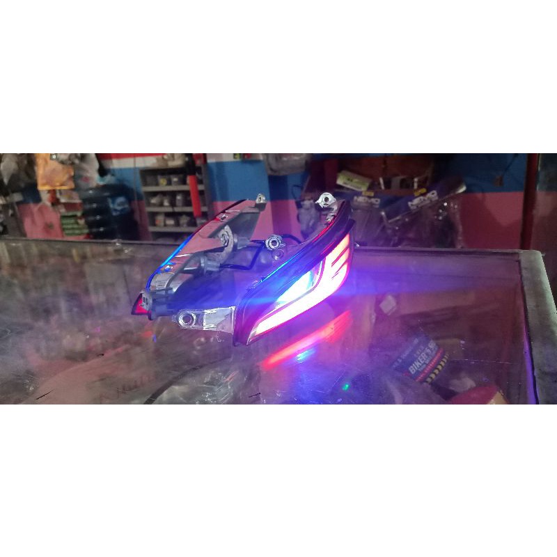 Lampu alis DRL new Jupiter MX 135 langsung pasang