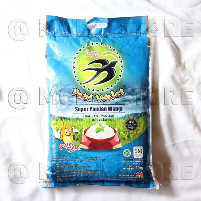 

gr011ttr Beras Super Pandan Wangi Asli Cianjur / Berat +- 10 Kg / Padi Walet Sv012Ss