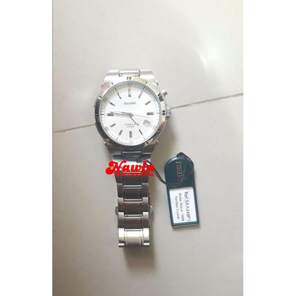 Seiko Kinetic SKA349P1 White Dial - Jam Tangan Pria SKA349