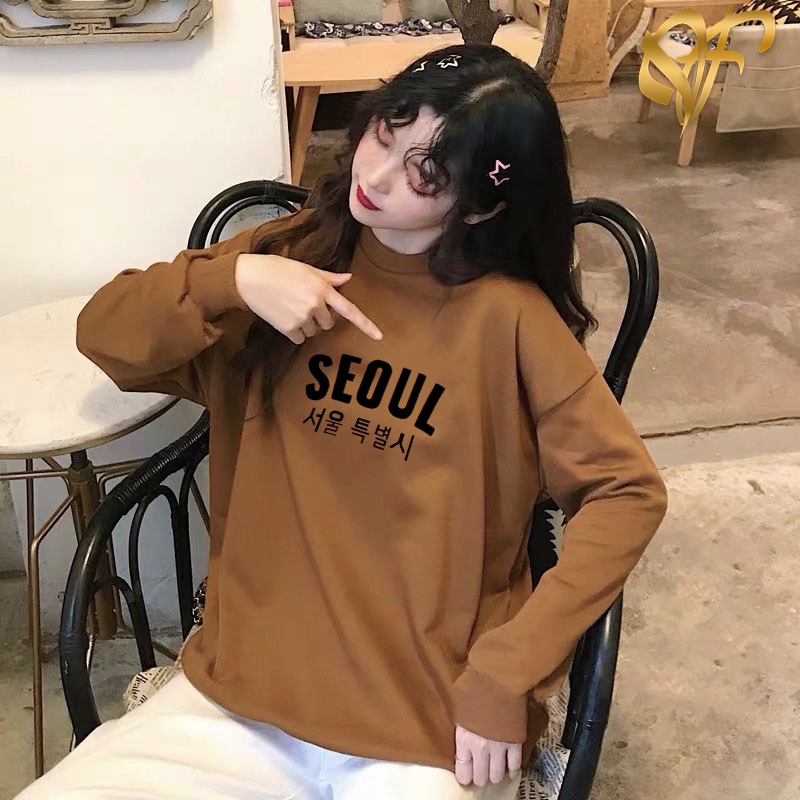 Sweater Seoul Aesthetic Pria &amp; Wanita | Sweater Korea Style Fleece Cotton | Dhea Fashion