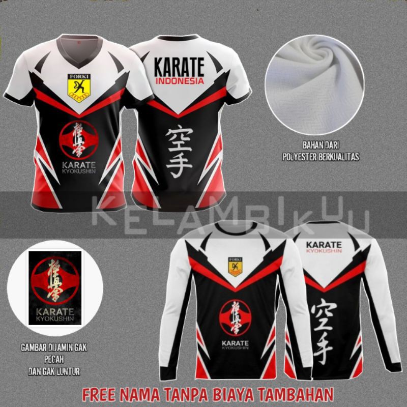 Jual JERSEY KARATE INDONESIA/BAJU KAOS JERSEY KARATE/PENCAK SILAT