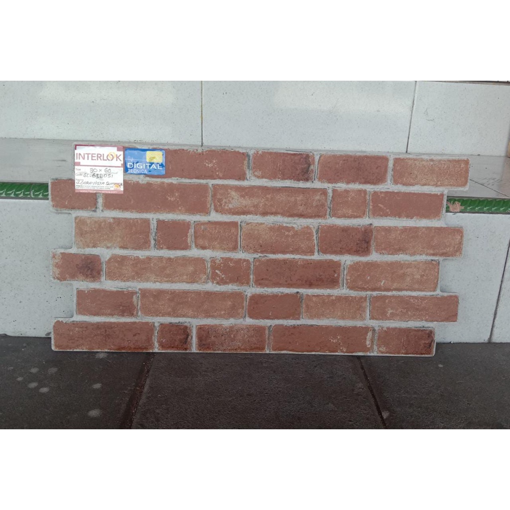 Granit Dinding Motif Bata Roman Interlok D'Cravista Summer 30x60