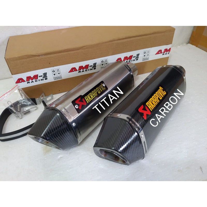 Knalpot Racing Akrapovic Layang New R15 V2 V3 Vva Vixion Nva Nvl R Xabre MT15 Gsx150 Gsx 150 XSR 155-1