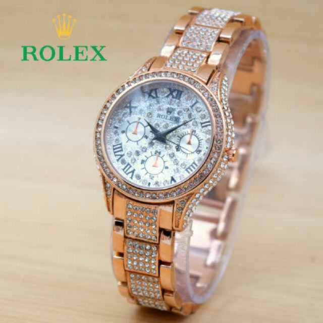 JAM TANGAN WANITA ROLEX STAINLESS KW