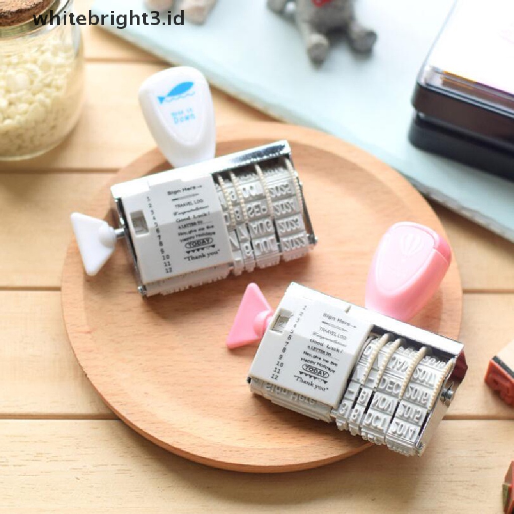 (whitebright3.id) Stempel Roller Portable DIY Untuk Scrapbook / Kartu