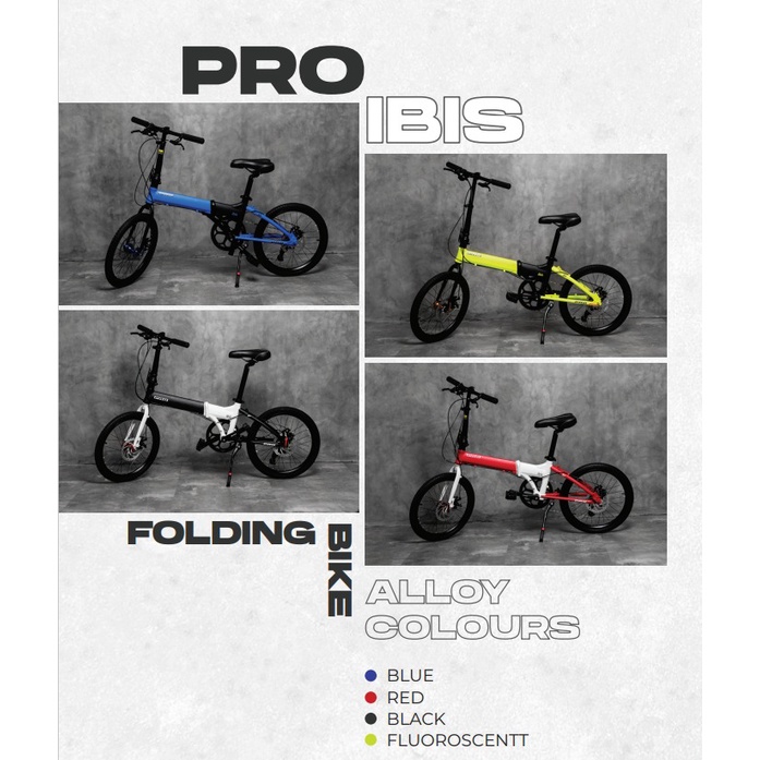 Sepeda Lipat Pro Ibis 20 inch Alloy 9 Speed 9speed