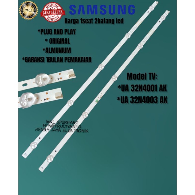 BACKLIGHT TV LED SAMSUNG 32 INC UA32N4001 UA32N4003 AK LAMPU BL 5K 3V UA32N4001AK UA32N4003AK INCH