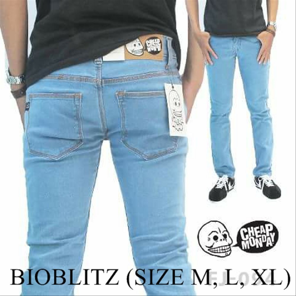 Celana Soft Jeans Melar Pria / Pensil Strecth Slimfit Skinny Laki Warna Bioblitz