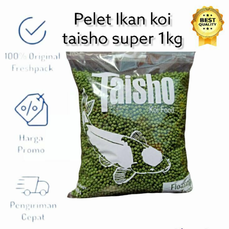 Taisho hijau / taiso super 2 mm 1 kg pelet pakan ikan koi floating