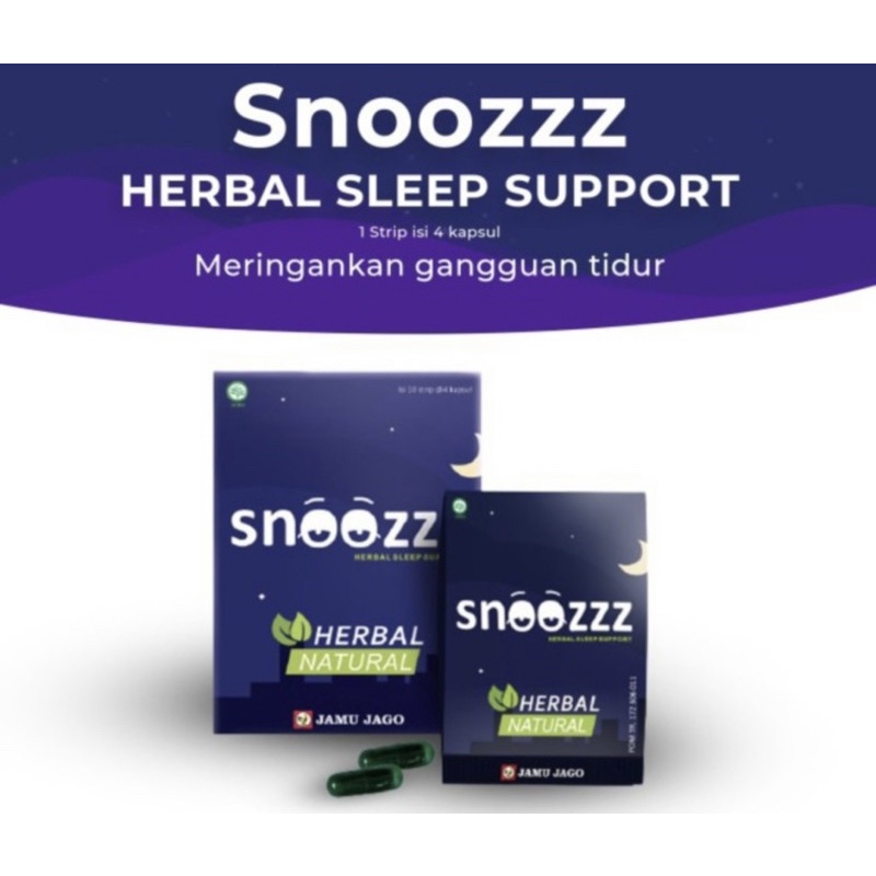 Snozzz strip 4 tablet ( herbal mengatasi gangguan tidur dan insomnia )