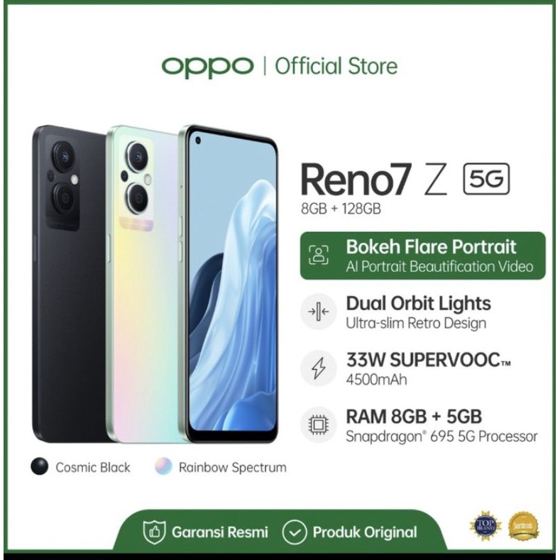 OPPO RENO 7Z 5G 8/256GB ORIGINAL GARANSI RESMI