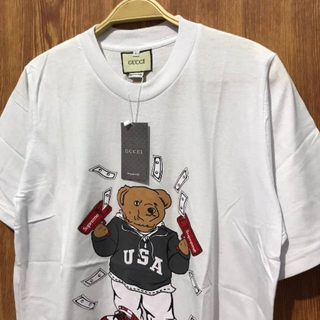 gucci bear parody tee
