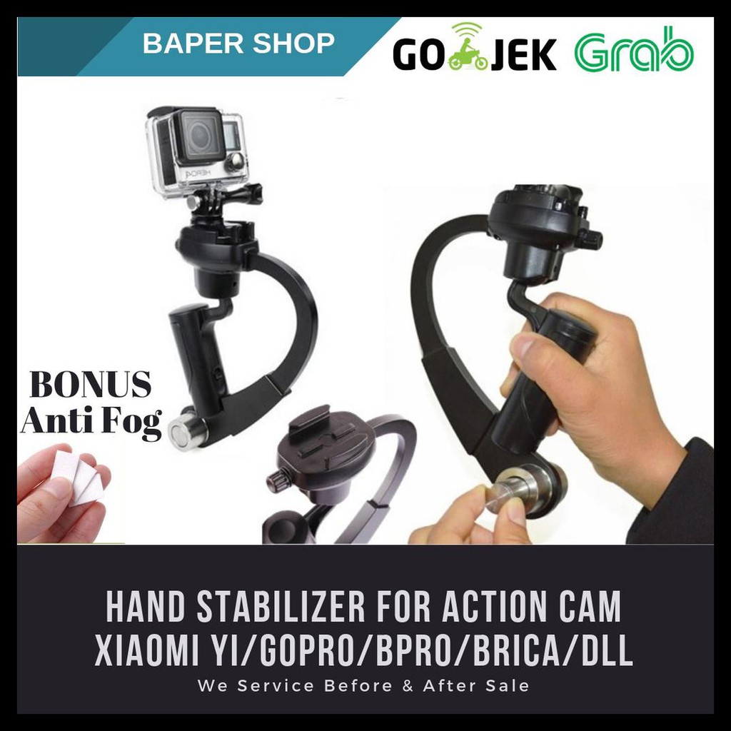 {BISA COD} Hand Stabilizer Steadicam Mini Gimbal Buat Action Camera Gopro Xiaomi Yi Bpro Brica Yi 4K