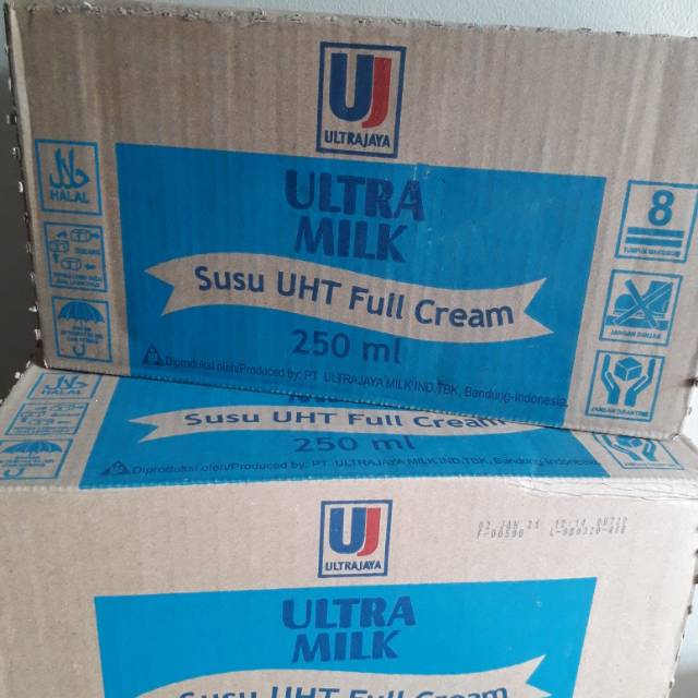 

Susu ultra rasa full cream ukuran 250ml isi 24pcs