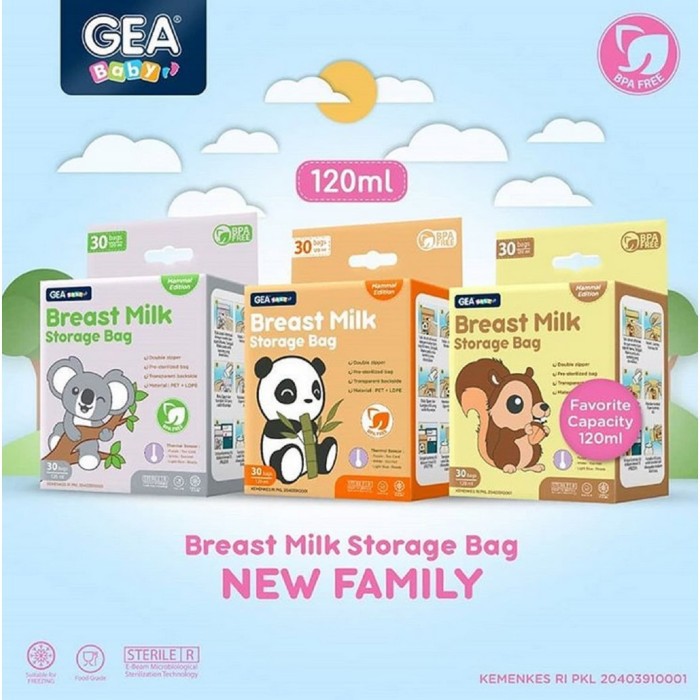 Makassar ! Breast Milk Storage / Kantong Asi Gea 120 ML