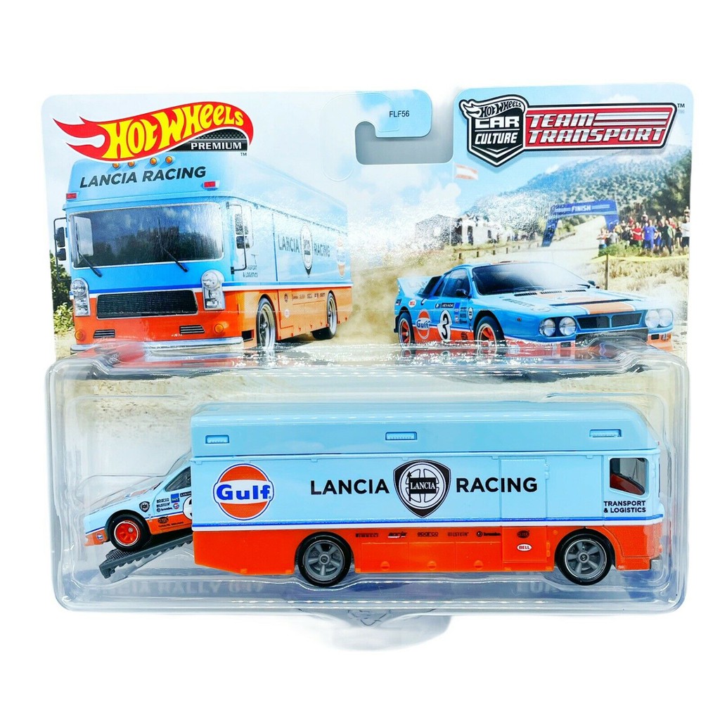 HOT WHEELS TEAM TRANSPORT GULF LANCIA RALLY RACING
