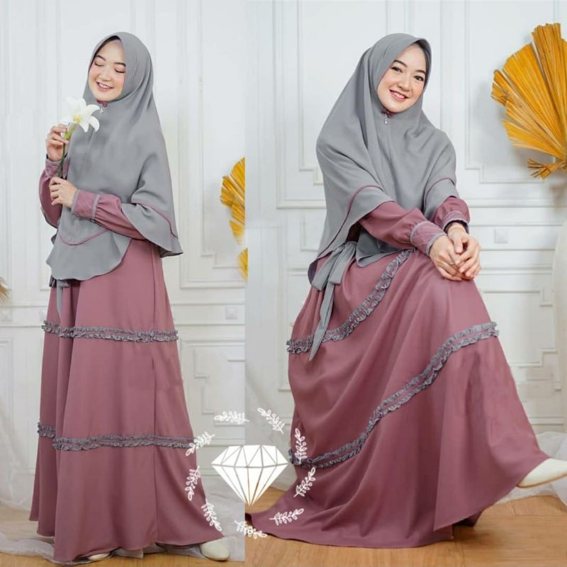 Baju Gamis Muslim Terbaru 2020 2021 Model Baju Pesta Wanita kekinian Bahan Velvet Kondangan remaja