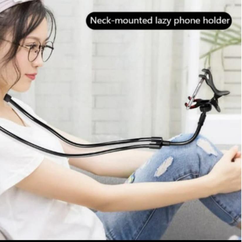 Lazy Neck Phone Holder/Lazy Neck Pod/Holder Leher/Lazy Hanging Neck Phone Stand Mount Neck