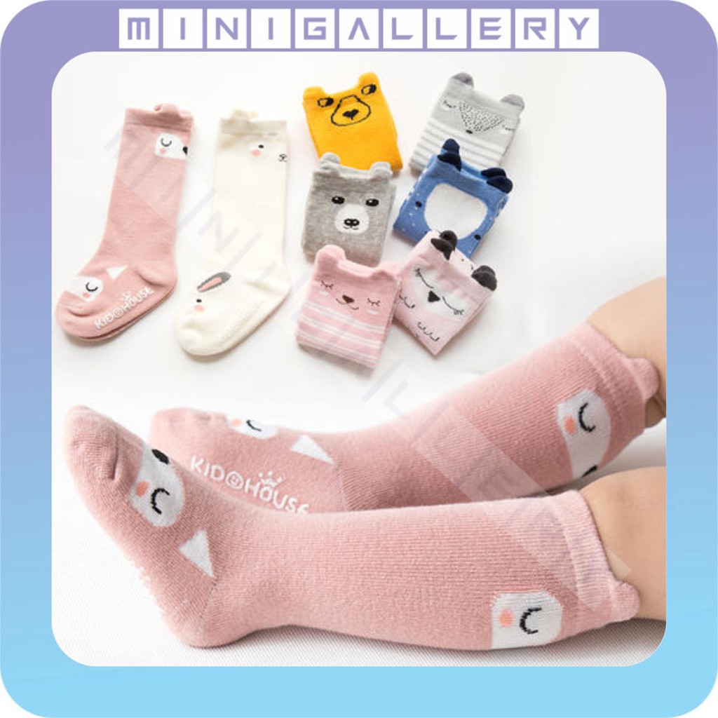 MG 372 Kaos Kaki Panjang Bayi ala Korea / Kaos Kaki Anti Slip Panjang Bayi Murah Produk Import