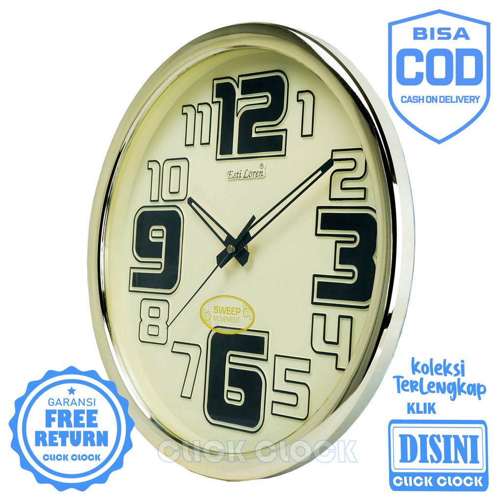 Jam Dinding Polos Wall Clock Dekorasi Rumah Bagus ESTILOREN CR 2093