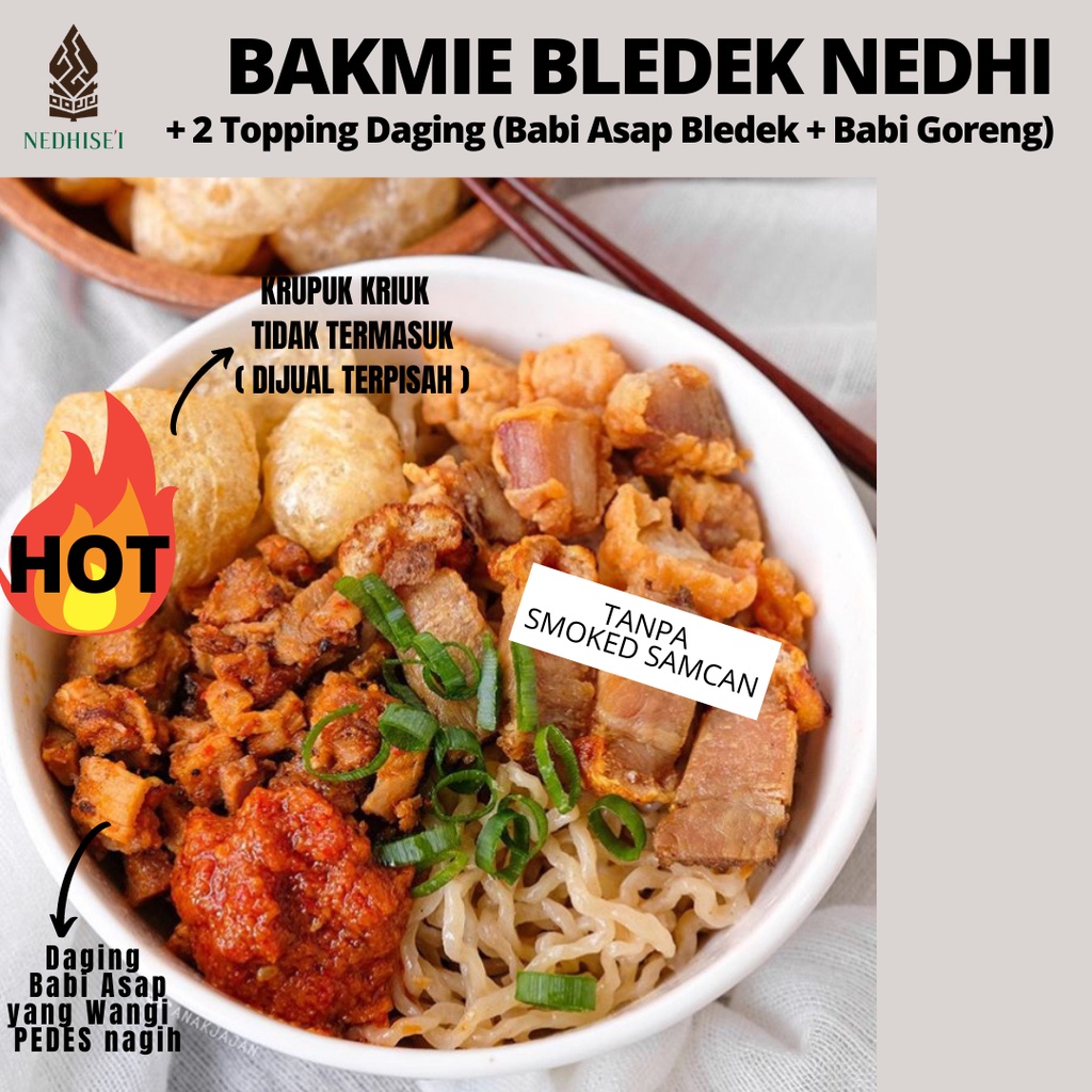 

Bakmie Bledek Nedhi (PEDAS) + Babi Goreng - BAKMI BABI #NAGIHBANGET