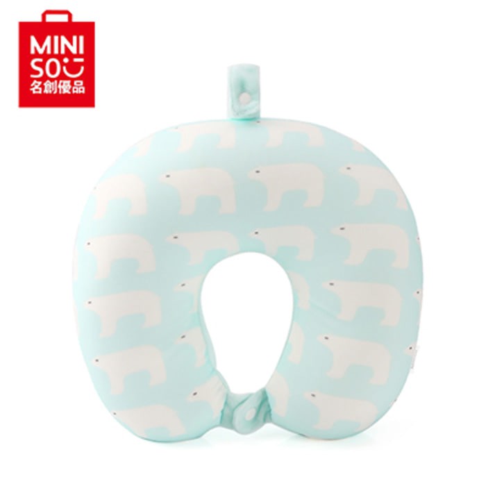 Bantal Leher Miniso Butiran Empuk Traveling Mudik liburan