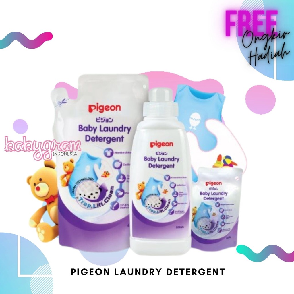 Pigeon Baby LAUNDRY Liquid Detergent Refill 450ml Sabun Cuci Baju Bayi Anak 450