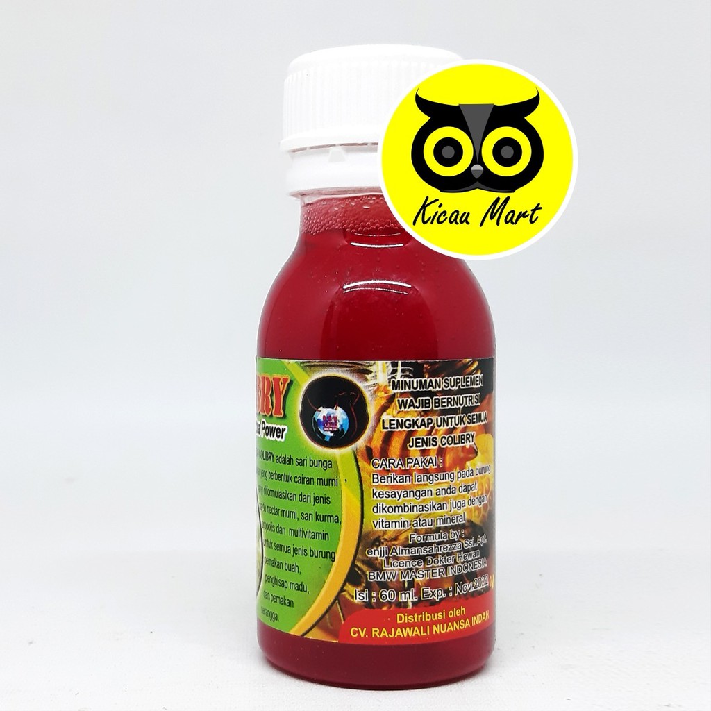 PAKAN MAKANAN MINUMAN BURUNG NEKTAR NECTAR COLIBRY BMW UNTUK PLECI KOLIBRI KONIN DLL NCBMW