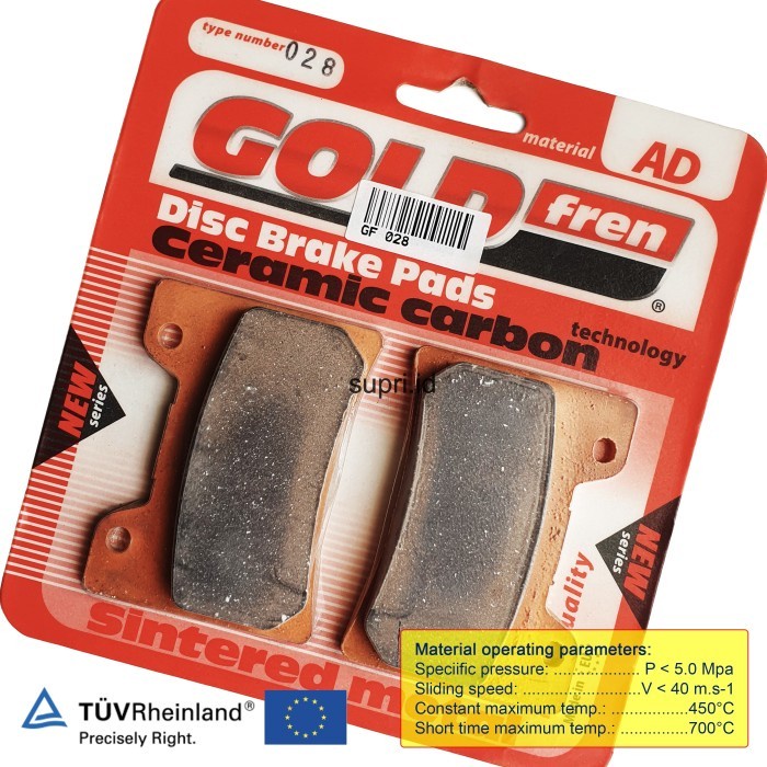 Kampas Rem Depan Yamaha FZR600 FZR1000 TDM 850 TDM850 GOLDfren 028