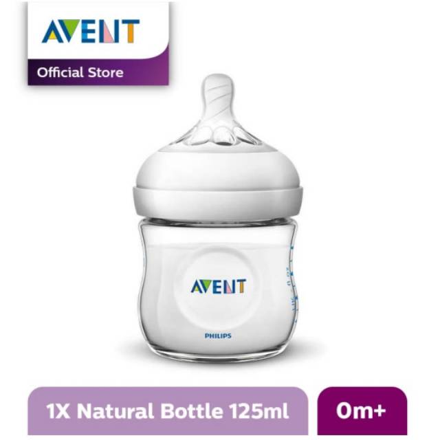 Avent botol natural 125ml SCF690/13 / botol susu wide neck 125ml