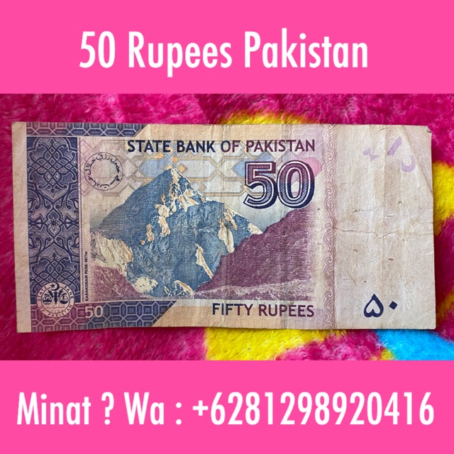 thevinovshop || Uang Asing 50 Rupees Pakistan