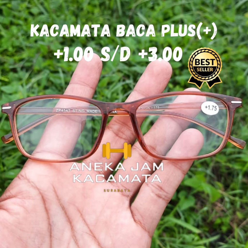 KACAMATA BACA PLUS (+) PRIA/WANITA TYPE ZP454 FRAME COKLAT MUDA UKURAN +1,00 - +3,00 BAHAN BERKUALITAS,LENTUR/KACAMATA BACA PRIA DAN WANITA/KACAMATA RABUN DEKAT