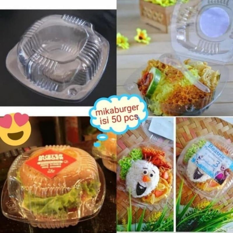 Mika Roti Burger Hamburger / Mika Bolu Isi 50pcs