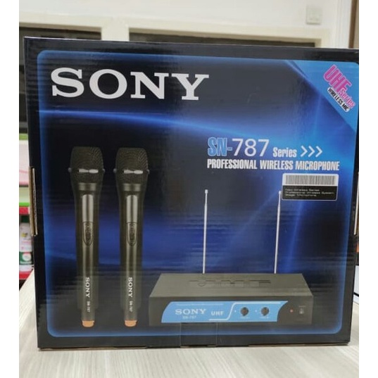 PROFESIONAL UHF WIRELESS MICROPHONE sony sn-787/sn939 BS-120 DOUBLE MIC
