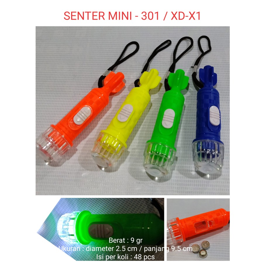 Lampu Senter Mini + Tali Gantungan 301 / XD- X1