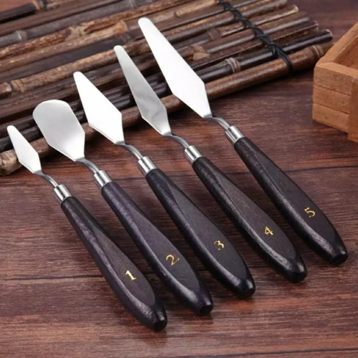 

Art / Palette Knife Painting - Pisau Lukis Stainless 5 Pcs