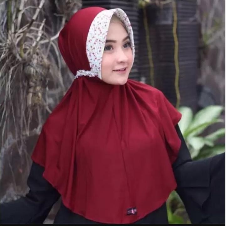 Termurah - Jilbab Serut Simplicity Motif Hijab Serut Jokowi Hijab Instan Jersey Serut Motif