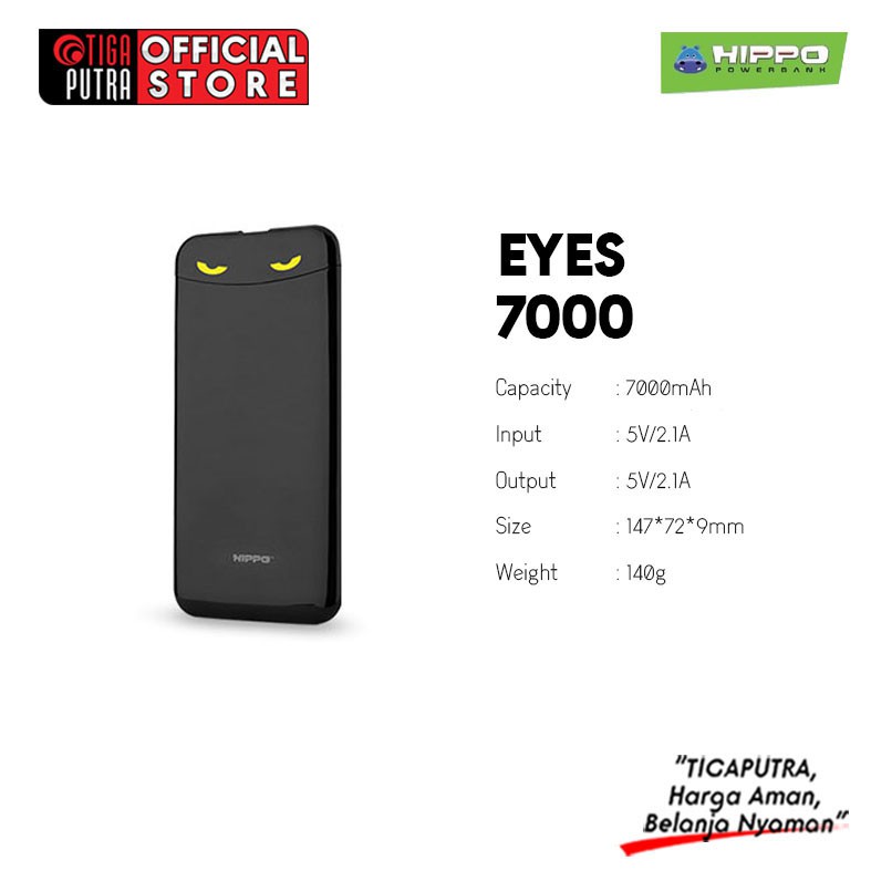 POWERBANK HIPPO EYES (ORIGINAL)