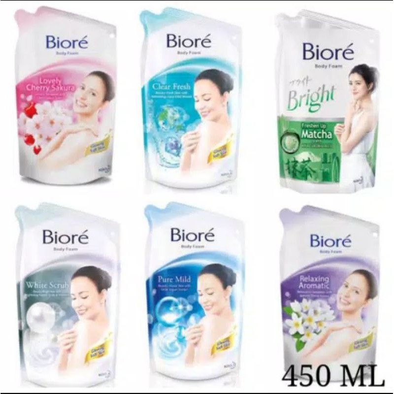 ✿ MADAME ✿ BIORE BRIGHT BODY FOAM - SABUN MANDI CAIR REFILL BIORE ORIGINAL