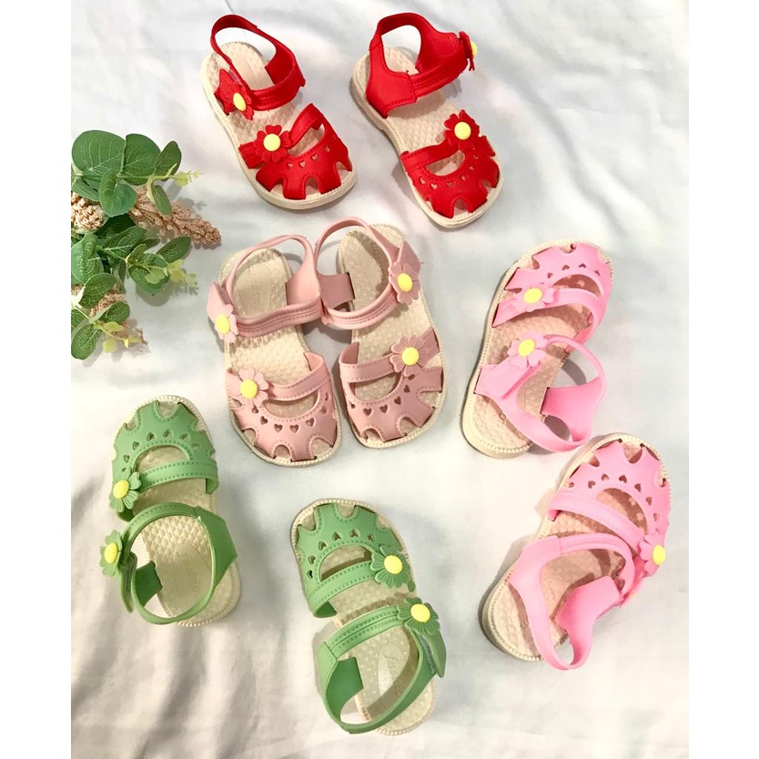 CUCI GUDANG SANDAL LET ANAK MOTIF BUNGA DAISY ALINA 668-1