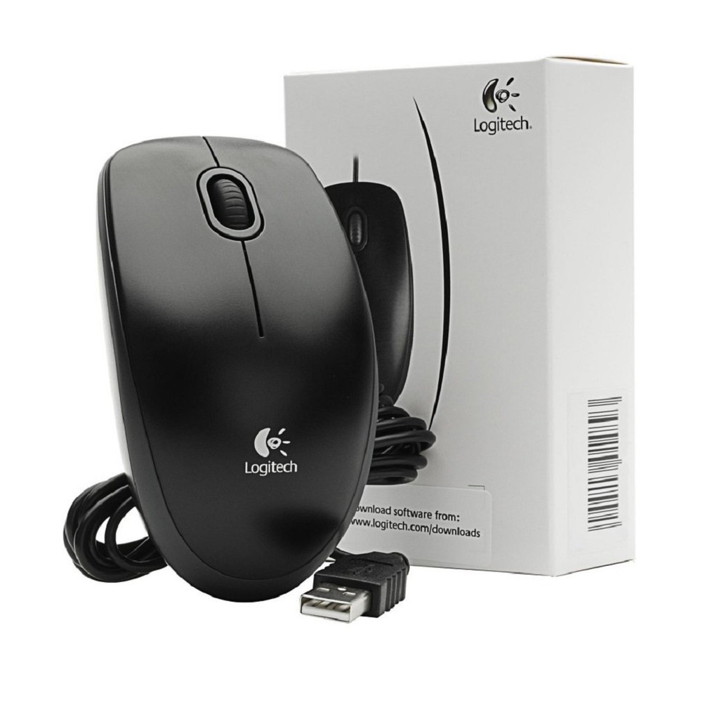 Mouse LOGITECH B100 USB Scroll OpticGaransi Resmi