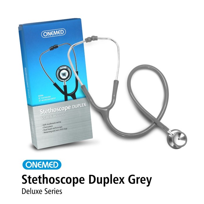 Stetoskop Deluxe Dewasa Abu-abu OneMed terlaris original branded