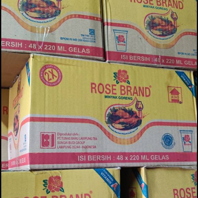 Minyak Goreng Rose Brand Kemasan Gelas 220ml Isi 48pcs Karton Shopee Indonesia