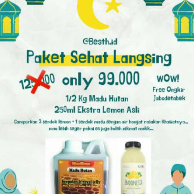 

Madu Hutan Kalimantan Gholiban & Lemon Indonesia Fresh 2 in1 Paket Sehat Langsing Berkhasiat
