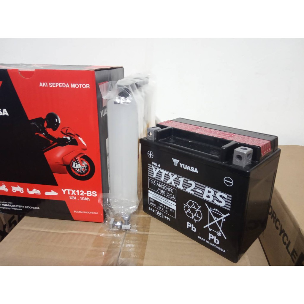 Aki MOGE YUASA YTX12-BS MF-MBTX12U Hayabusa -Liberty Italy -GSX 1300 12 V 10,5 Ah